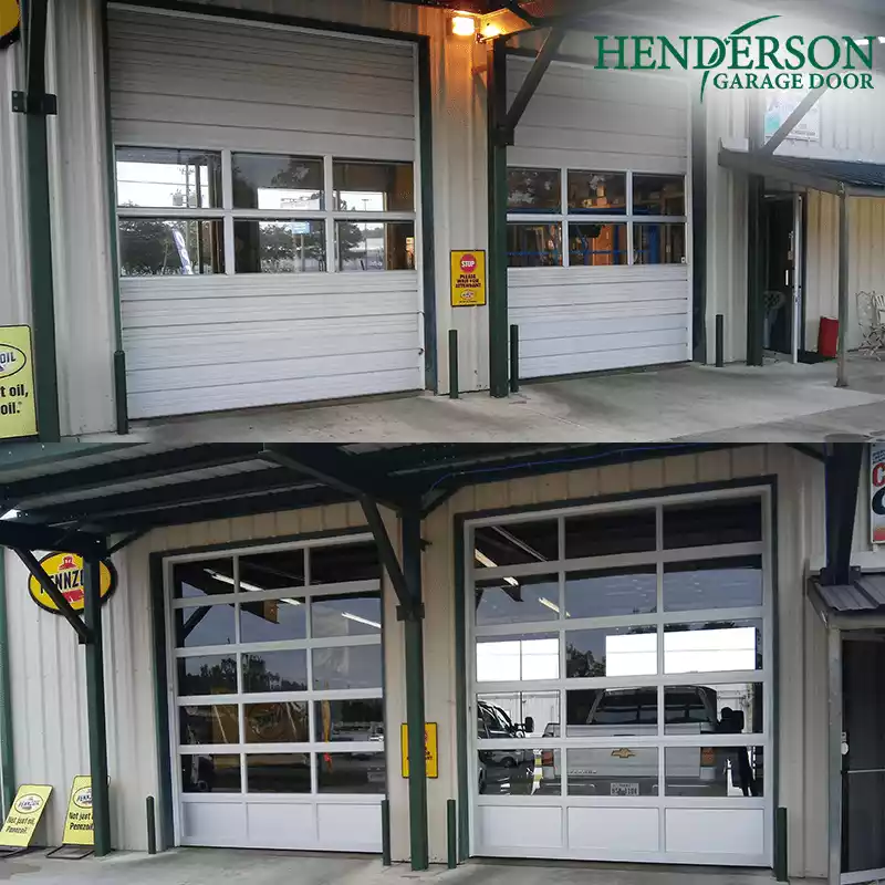 full-view glass garage doors